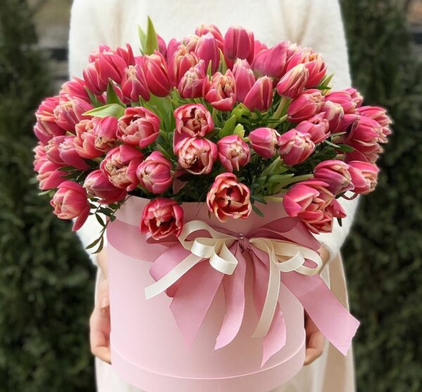 Bouquet de tulipes rose