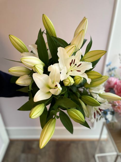 Bouquet de lys blancs