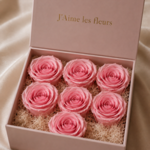 La douceur des roses éternelles réunies dans un coffret élégant